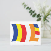 Buddhistische Religionsflagge Postkarte (Stehend Vorderseite)