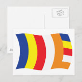 Buddhistische Religionsflagge Postkarte (Vorne/Hinten)