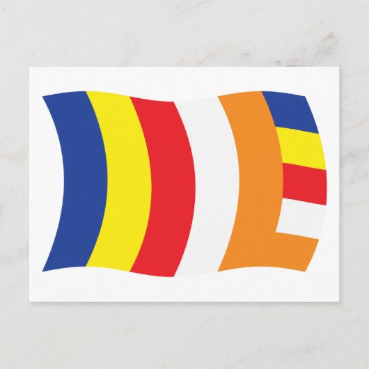 Buddhistische Religionsflagge Postkarte (Vorderseite)