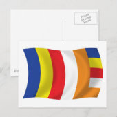 Buddhistische Religionsflagge Postkarte (Vorne/Hinten)