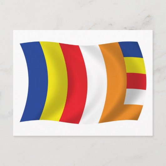 Buddhistische Religionsflagge Postkarte (Vorderseite)