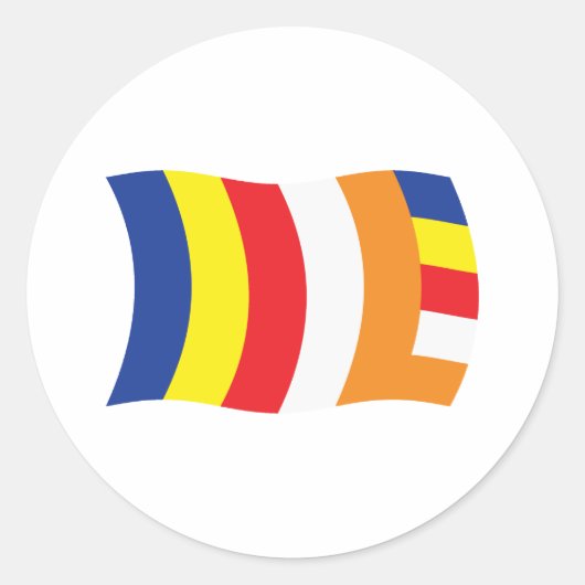 Buddhistische Religiositäts-Flag-Aufkleber Runder Aufkleber (Vorderseite)