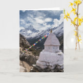 Buddhistische Schrein & Gebetsfahnen, Himalaya-Ber Karte (Gelbe Blume)