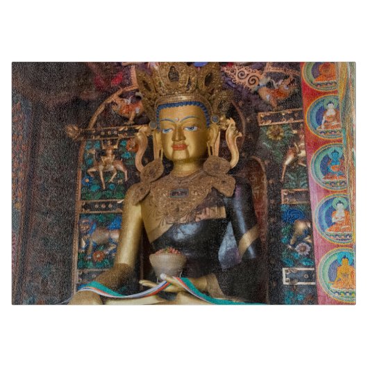 Buddhistische Statue im Kloster Litang Schneidebrett (Vorderseite)