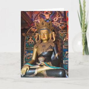 Buddhistische Statue im Litang-Kloster Karte