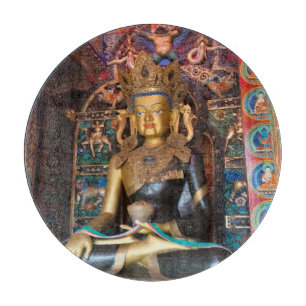 Buddhistische Statue im Litang-Kloster Schneidebrett