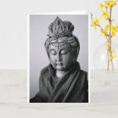 Buddhistische Statue Karte (Gelbe Blume)