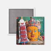 Buddhistische Statue, Palcho Kloster - Gyantse, Ti Magnet (Vorderseite/Rückseite)