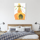 Buddhistische Stupa-Leinwand Leinwanddruck (Insitu (Schlafzimmer))