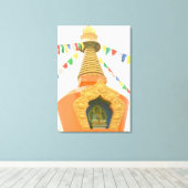 Buddhistische Stupa-Leinwand Leinwanddruck (Insitu (Holzboden))