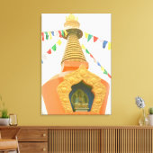 Buddhistische Stupa-Leinwand Leinwanddruck (Insitu (Wohnzimmer))