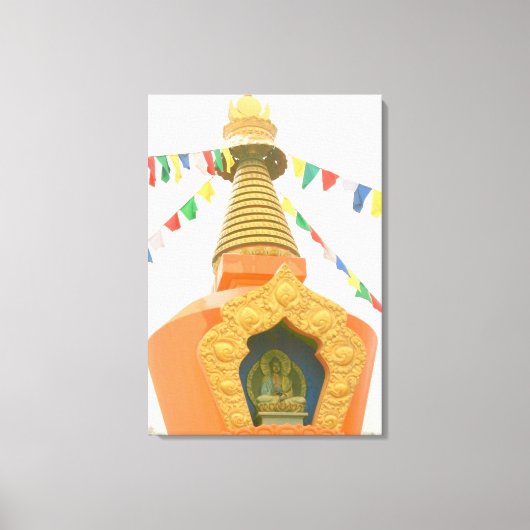 Buddhistische Stupa-Leinwand Leinwanddruck (Vorderseite)