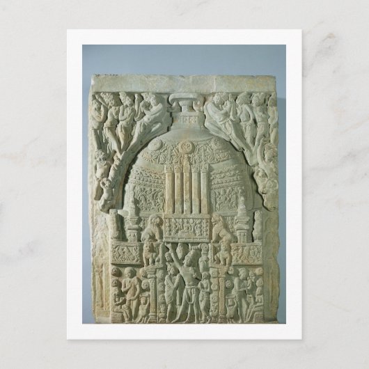 Buddhistische Stupa, Nagarjunakonda (Kalkstein) Postkarte (Vorderseite)