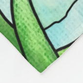 Buddhistische Tabby Meditation Cat Fleecedecke (Ecke)