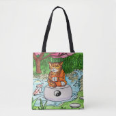 Buddhistische Tabby Meditation Cat Tasche (Vorderseite)