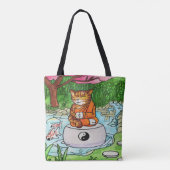 Buddhistische Tabby Meditation Cat Tasche (Rückseite)