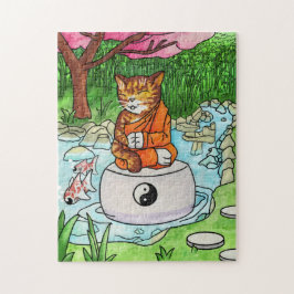 Buddhistische Tabby-Medizin-Katze Puzzle