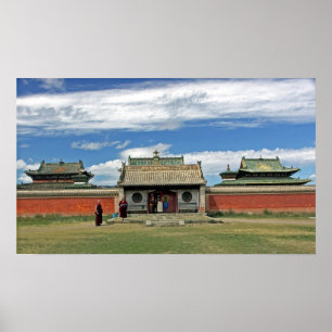 Buddhistische Tempel bei Erdene Zuu, Monglia Poster