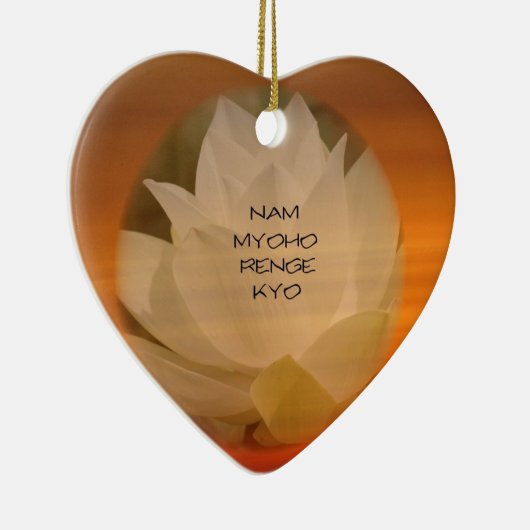 Buddhistische Verzierung SGI: Lotus "Nam Myoho Keramikornament (Rechts)