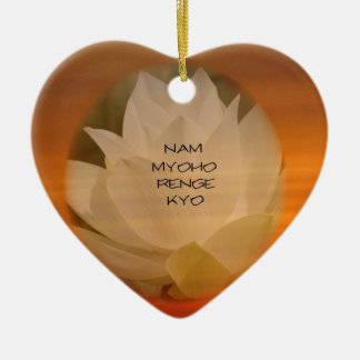 Buddhistische Verzierung SGI: Lotus "Nam Myoho Keramikornament