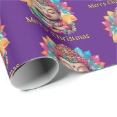 Buddhistische Weihnachten Geschenkpapier (Rolleneckpunkt)