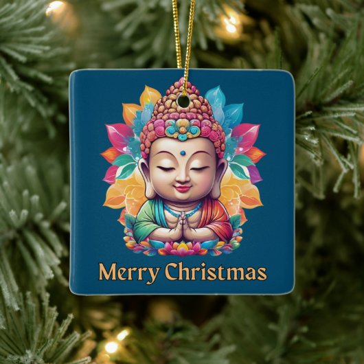 Buddhistische Weihnachten Keramikornament (Baum)