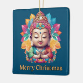 Buddhistische Weihnachten Keramikornament (Links)