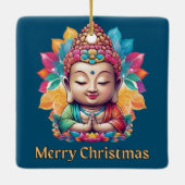 Buddhistische Weihnachten Keramikornament (Rückseite)