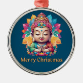 Buddhistische Weihnachten Ornament Aus Metall (Vorne)
