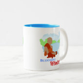 Buddhistische Weisheit Kambodscha Karte mit Mönch Zweifarbige Tasse (VorderseiteRechts)