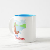 Buddhistische Weisheit Kambodscha Karte mit Mönch Zweifarbige Tasse (Vorderseite Links)