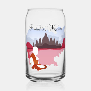 Buddhistische Weisheitskarte Kambodschas mit dem M Dosenglas