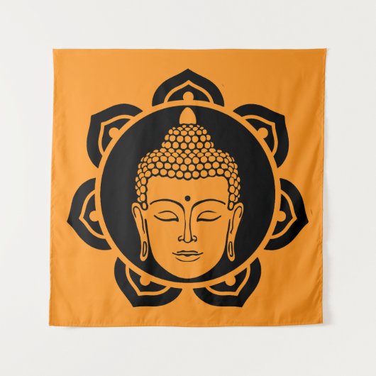 buddhistische Wohngestaltung Wandteppich (Vorderseite)