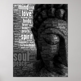buddhistische Worte der Weisheit Poster
