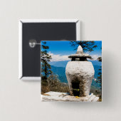 Buddhistischer Anbetungsort Button (Vorne & Hinten)