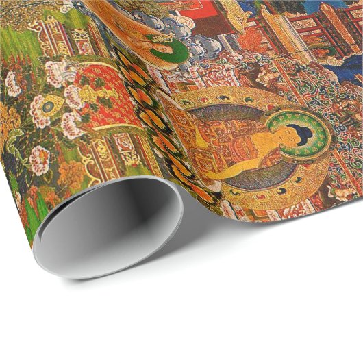 Buddhistischer Buddhismus Buddhas, der Boho Geschenkpapier (Rolleneckpunkt)
