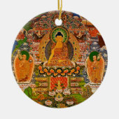 Buddhistischer Buddhismus Buddhas, der Boho Keramikornament (Vorne)