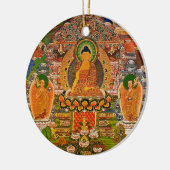 Buddhistischer Buddhismus Buddhas, der Boho Keramikornament (Links)