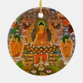 Buddhistischer Buddhismus Buddhas, der Boho Keramikornament (Hinten)