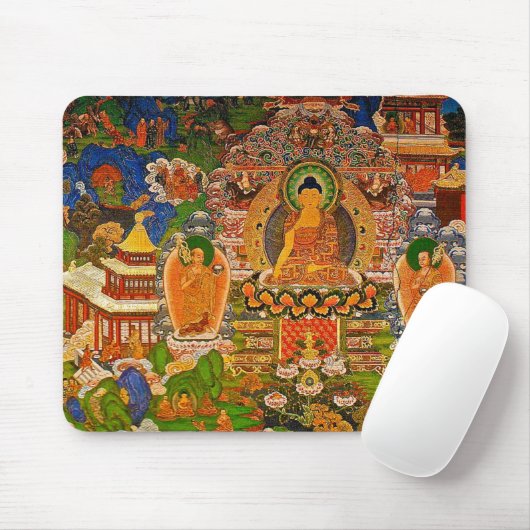 Buddhistischer Buddhismus Buddhas, der Boho Mousepad (Mit Mouse)