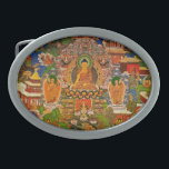 Buddhistischer Buddhismus Buddhas, der Boho Ovale Gürtelschnalle<br><div class="desc">Buddhistischer Buddhismus Buddhas,  der Boho Bohemische Asien asiatische Mahayana Avalokitesvara Dala Lama-Yoga-Meditation segnet</div>