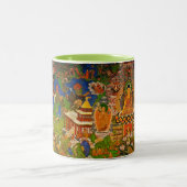Buddhistischer Buddhismus Buddhas, der Boho Zweifarbige Tasse (Mittel)