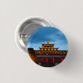 Buddhistischer Dzong-Dom Button (Vorne & Hinten)