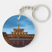 Buddhistischer Dzong-Dom Schlüsselanhänger (Rückseite)