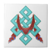 buddhistischer ewiger Knoten Fliese (Vorderseite)