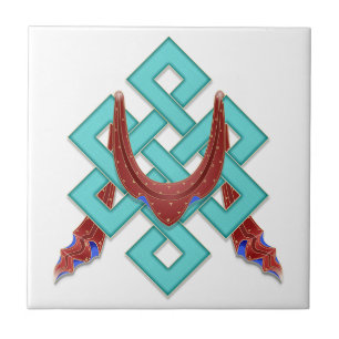 buddhistischer ewiger Knoten Fliese