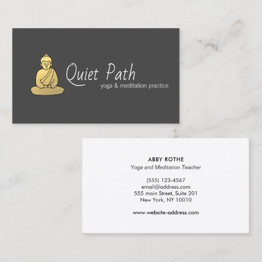 Buddhistischer Mindfulness-Lehrer Visitenkarte (Vorne/Hinten)