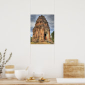 Buddhistischer Mönch, der vor der Tür stehend ist Poster (Küche)