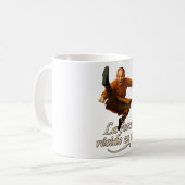 Buddhistischer Mönch im Kampf Kaffeetasse (Vorderseite Links)