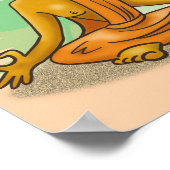 Buddhistischer Mönch in Meditation Poster (Ecke)